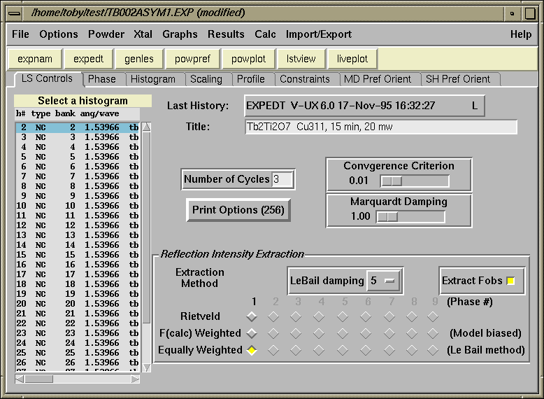 EXPGUI Screen snapshot