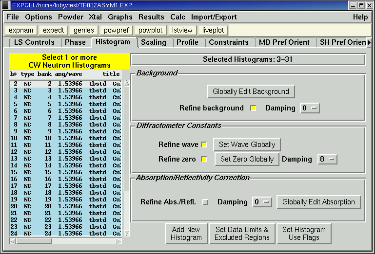 EXPGUI Screen snapshot