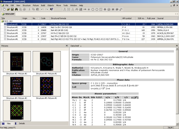 Diamond 3 Structure Table