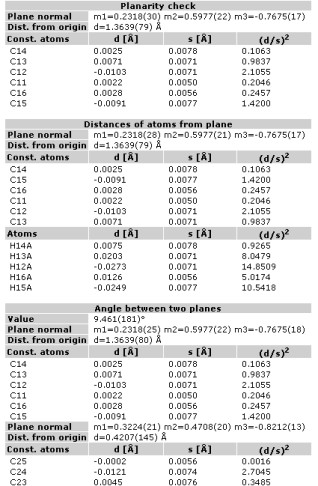 Diamond 3 Screenshot of Data Sheet with Results of Geometric Measurements