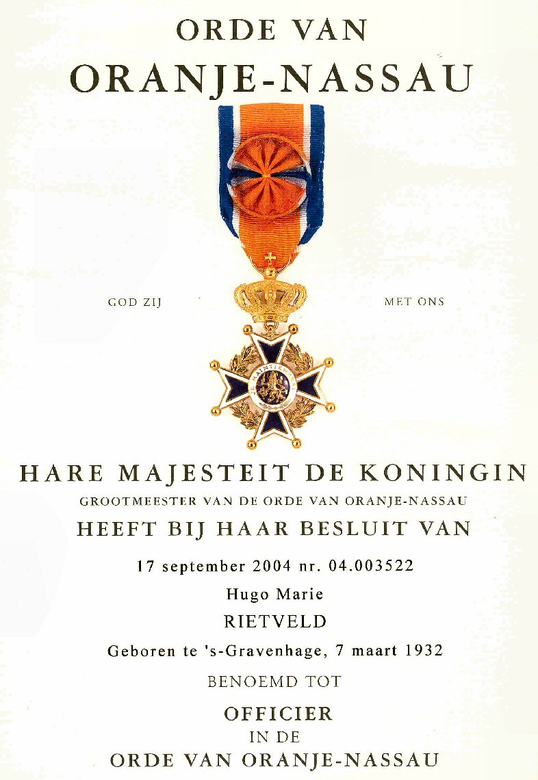Officer in the order of Oranje-Nassau