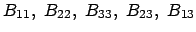 $B_{11}, B_{22}, B_{33}, B_{23}, B_{13}$