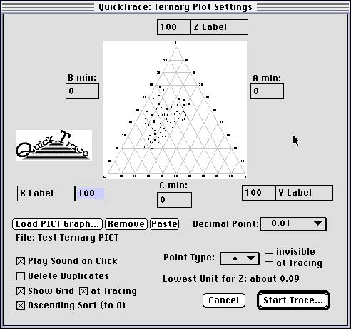 QuickTrace Ternary Settings