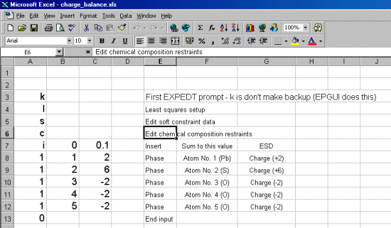 Macro in EXCEL with legend to the right of the input
