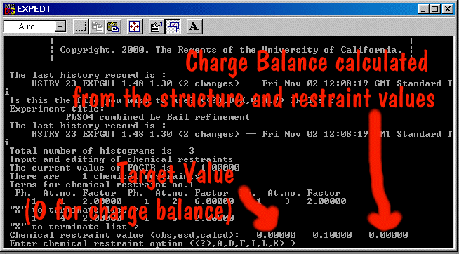 Checking the charge balance constraint is summing to expected