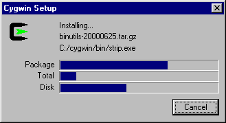 Cygwin installing the binary files