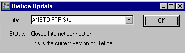 Internet Update options in Rietica