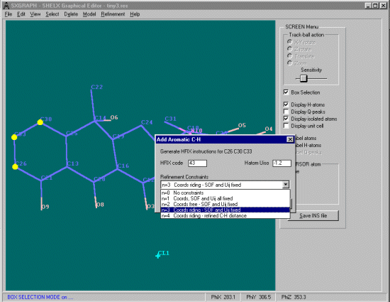 SXGRAPH Example Screen