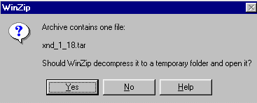 WinZIP trying to open a .tar.gz file